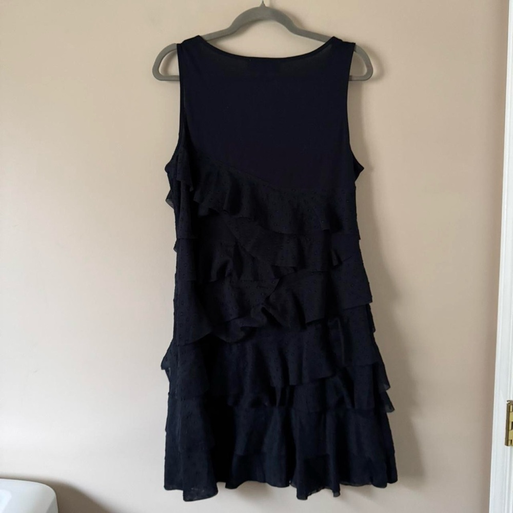Ann Taylor NWT polka dot navy blue mini dress - Picture 5 of 7
